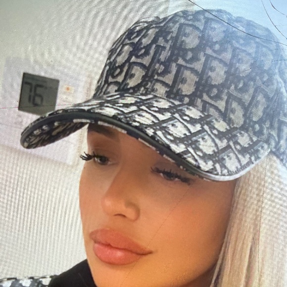 Christian Dior hat, leather/canvas trim size medium adjustable - Picture 1 of 6